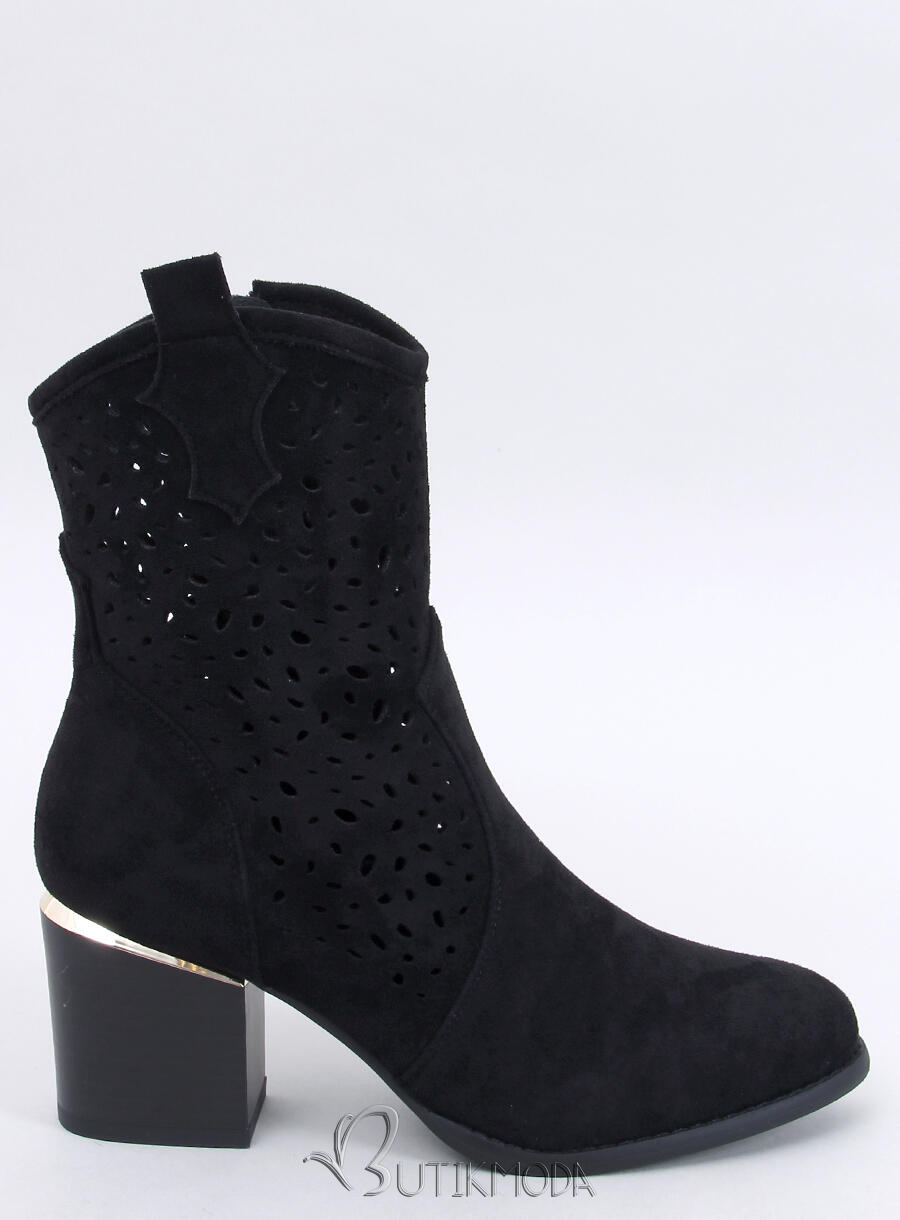 Botine ajurate DOLLY negre