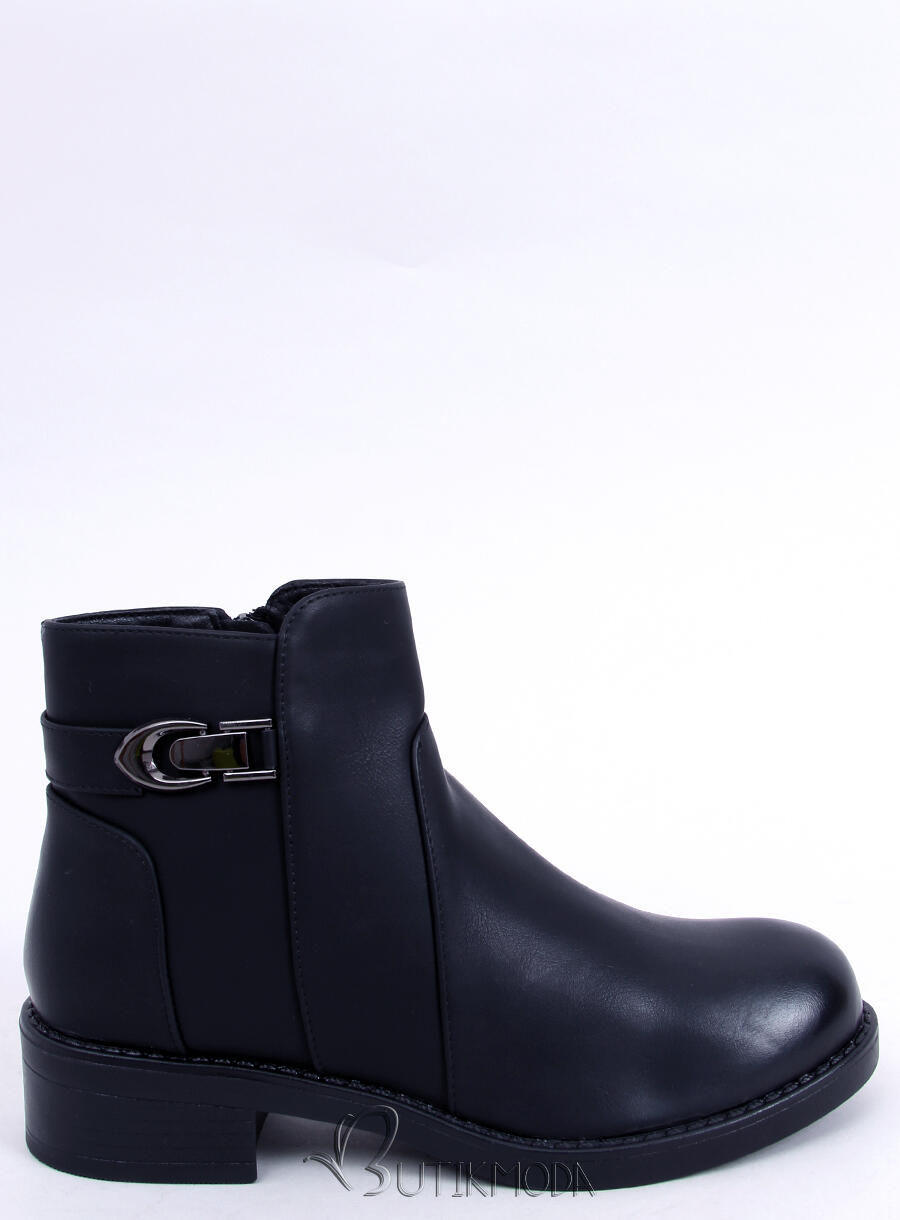 Botine clasice joase negre