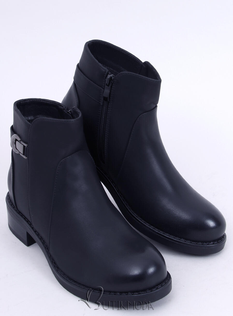 Botine clasice joase negre