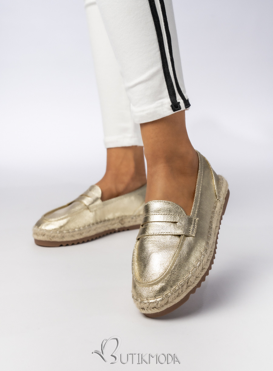 Mocasini de dama TESSA gold