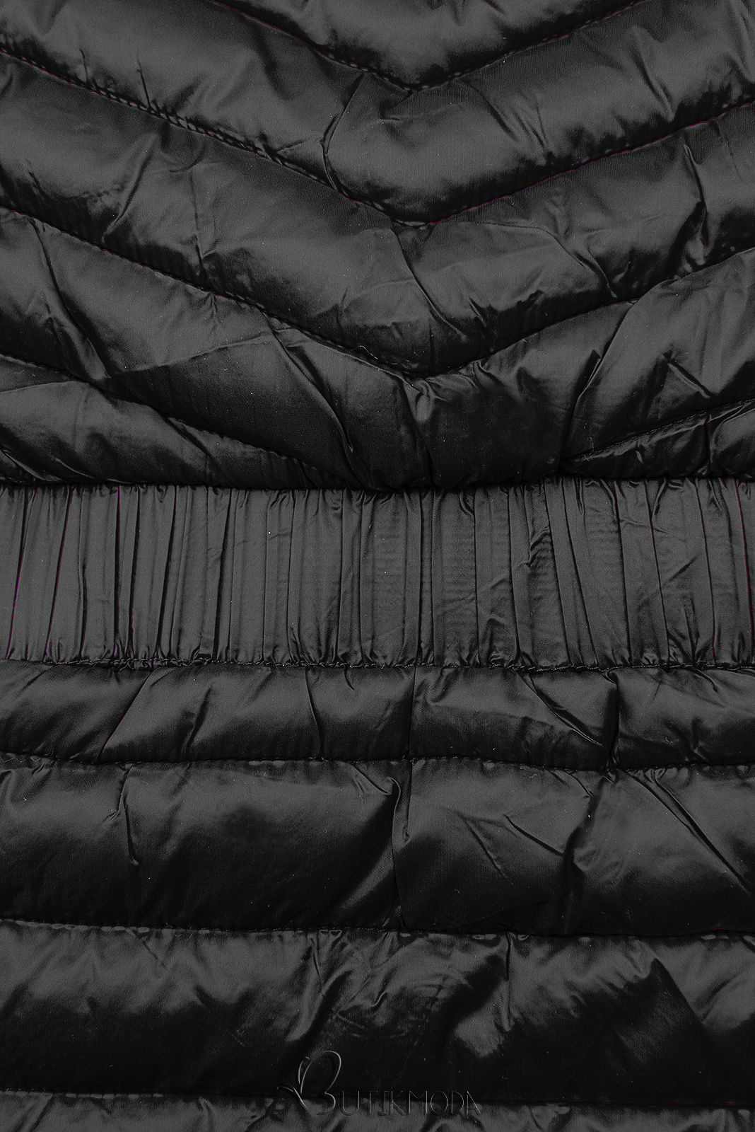 Jachetă neagră cu talie elastică