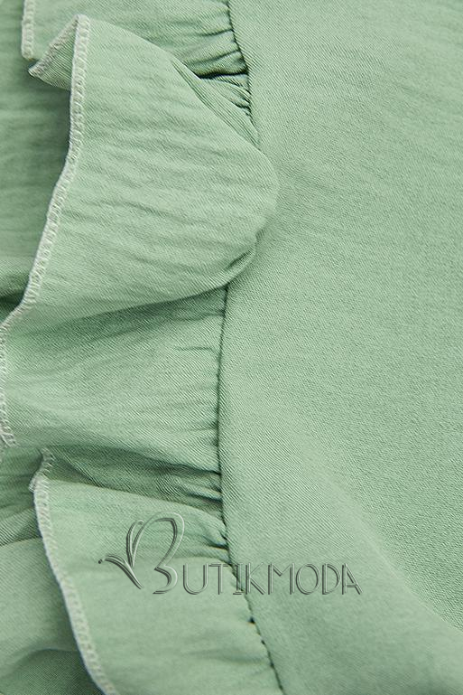 Rochie de vară verde mentă din viscoză