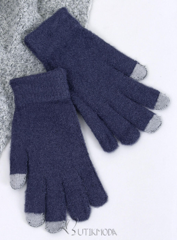 Mănuși basic de damă albastru închis