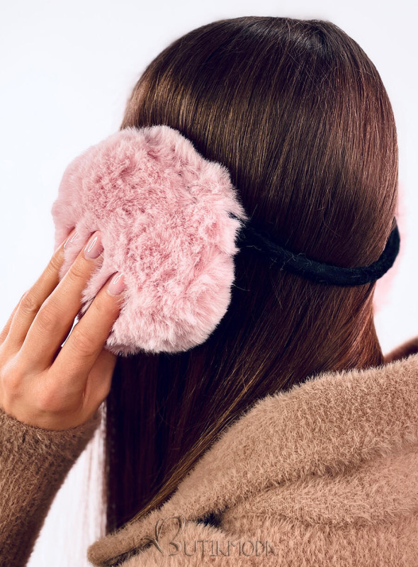 Apărători pentru urechi de iarnă din blană roz