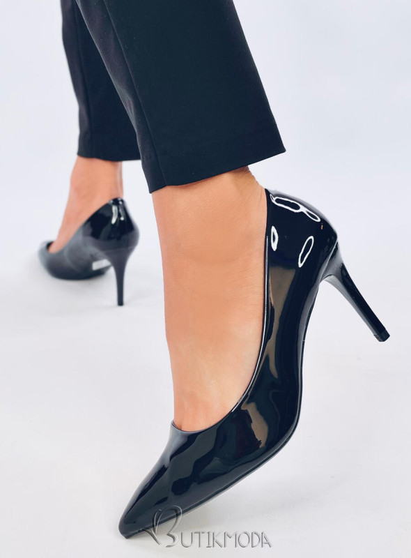 Stiletto lăcuite negre