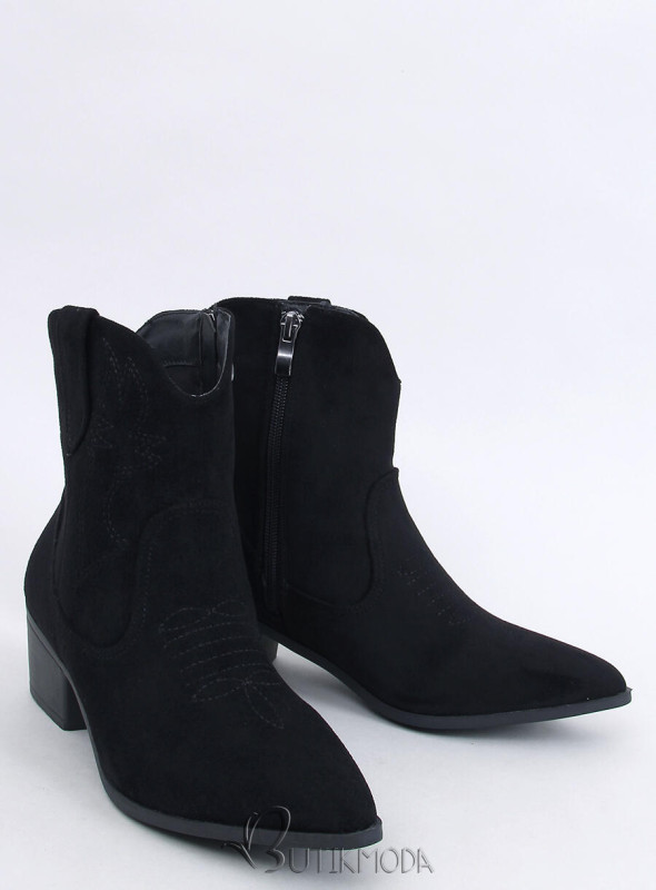 Botine de cowboy negre