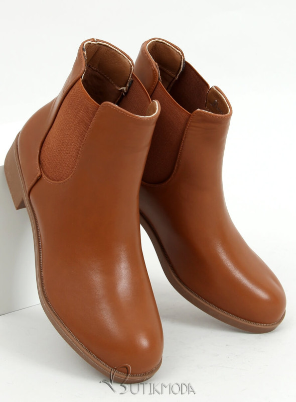 Botine joase maro camel