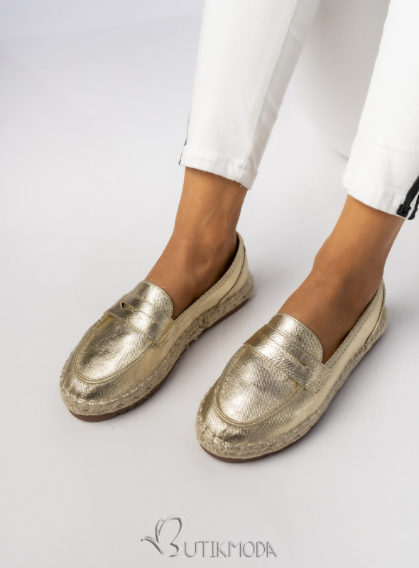 Mocasini de dama TESSA gold