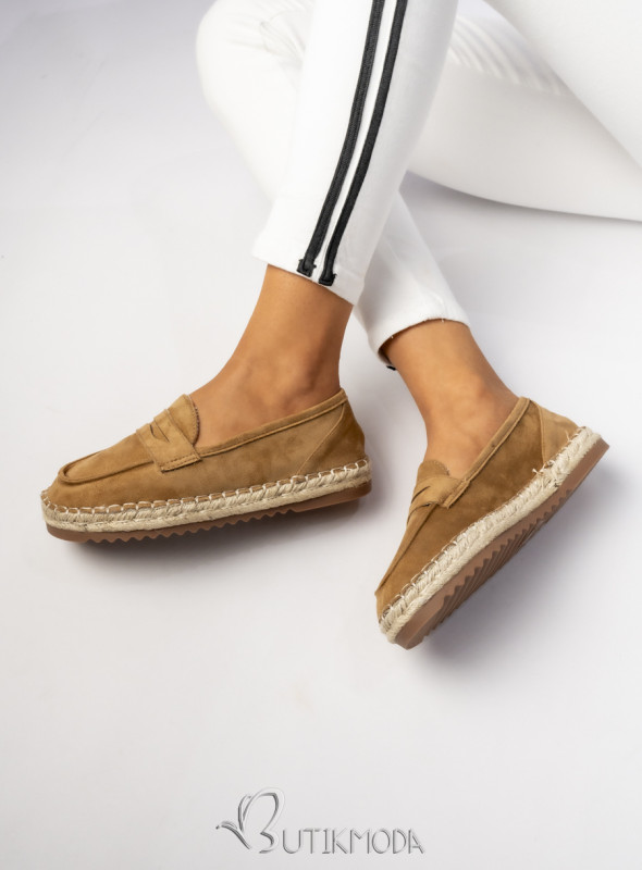 Mocasini de dama TESSA maro camel