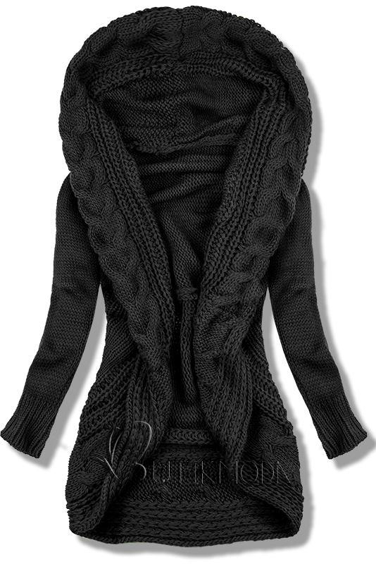 Pulover tricotat negru