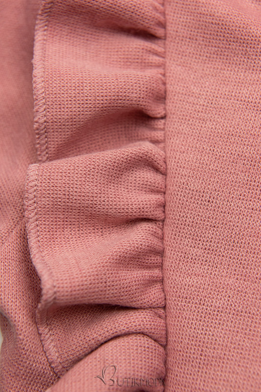 Rochie roz cu fustă plisată din piele artificială