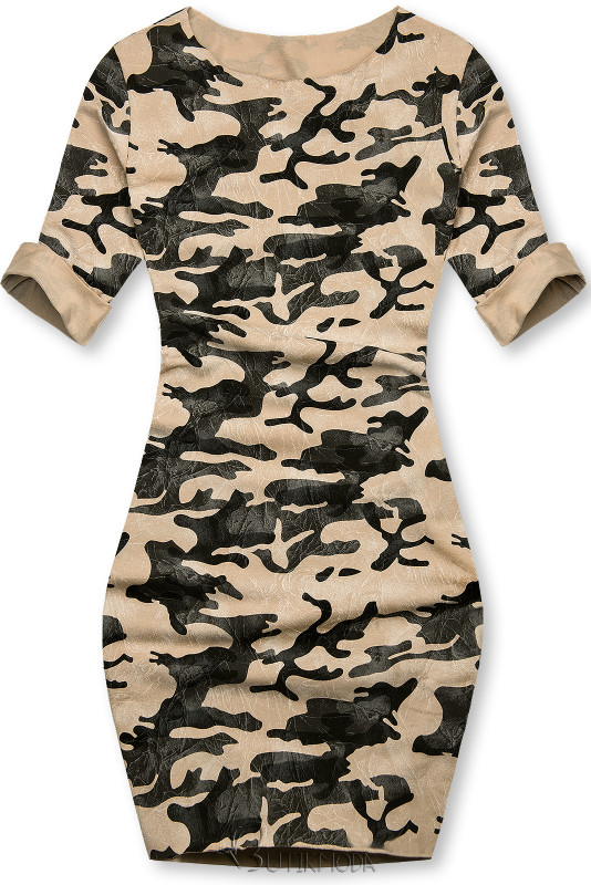 Rochie army casual maro