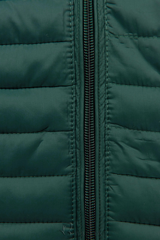 Jachetă de tranziție matlasată verde