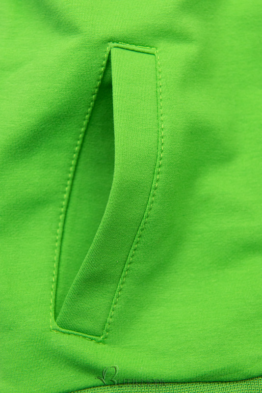 Hanorac verde-alb cu petic