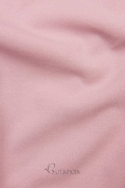 Top roz cu mâneci lungi