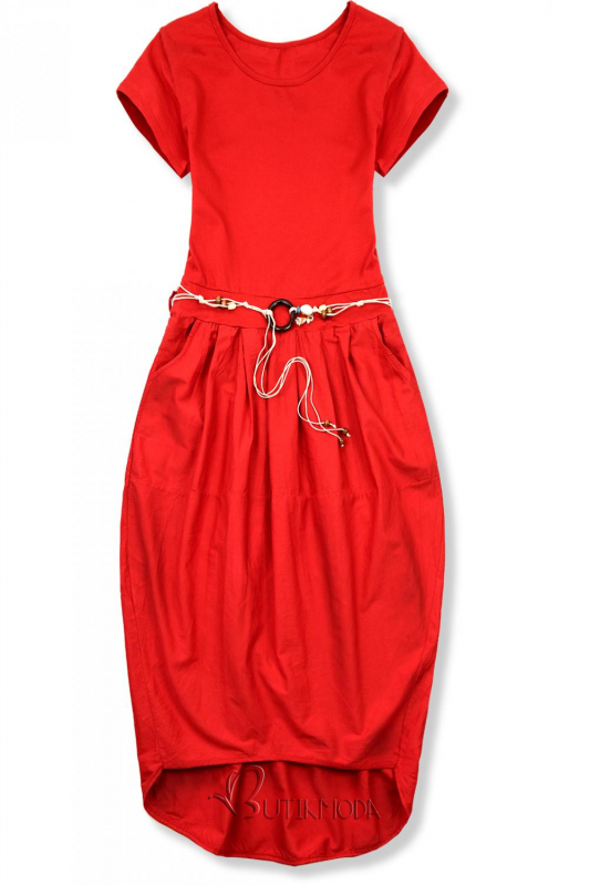 Rochie midi roșie basic
