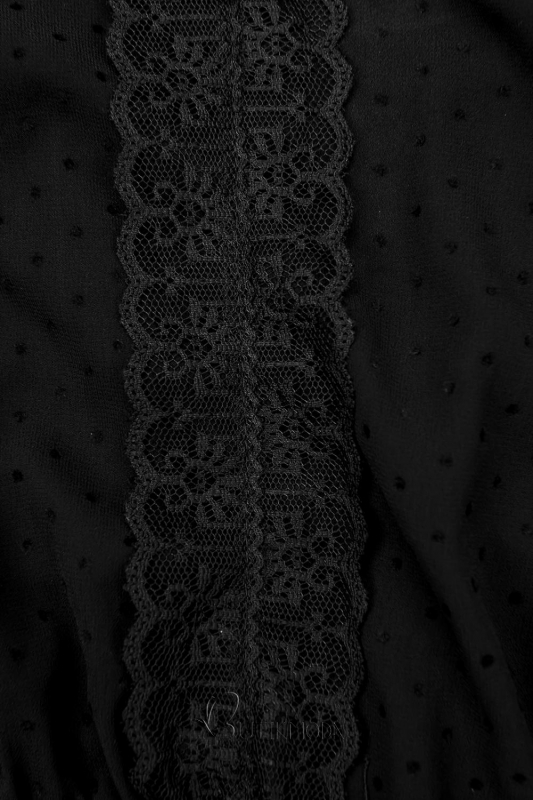 Rochie neagră elegantă cu buline