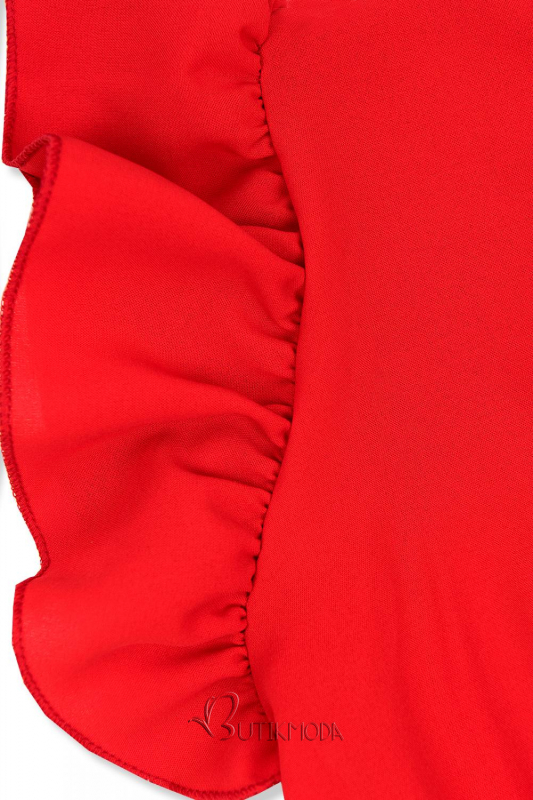 Rochie roșie cu curea