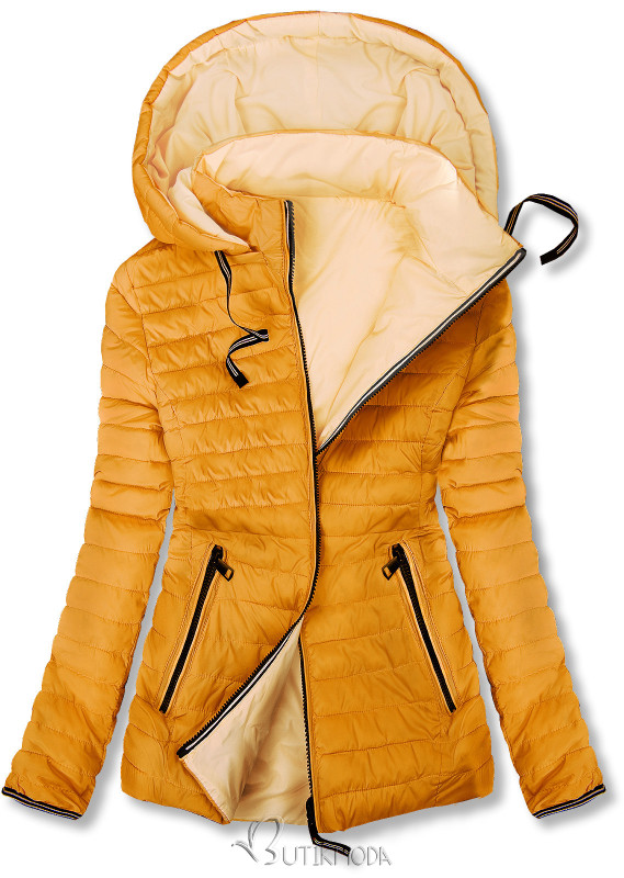 Jachetă de tranziție reversibilă galbenă/bej