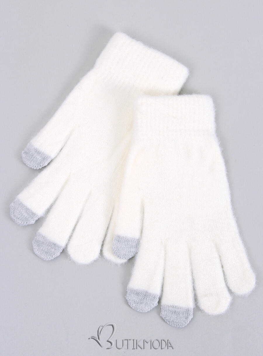 Mănuși basic de damă ecru