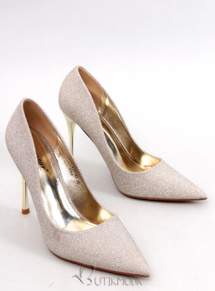 Pantofi aurii lucioși și eleganți