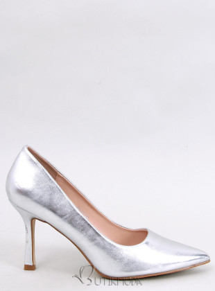 Stiletto de damă minimaliste argintiu