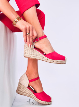 Sandale de damă pe toc roșii