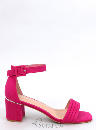 Sandale joase din piele de căprioară ecologică roz