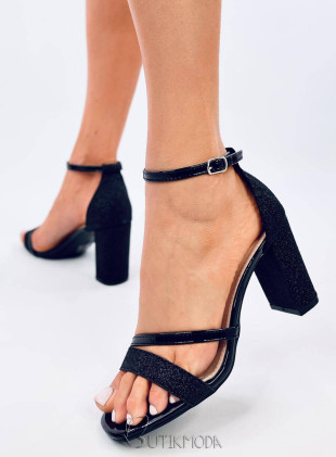 Sandale metalice elegante negre
