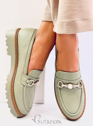 Mocasini verde deschis BRENDA