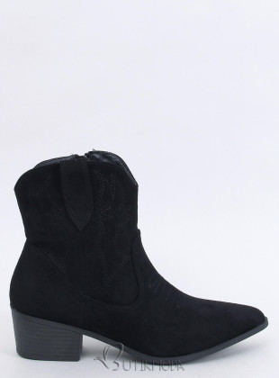 Botine de cowboy negre