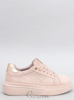 Adidași pastel HEART bej deschis