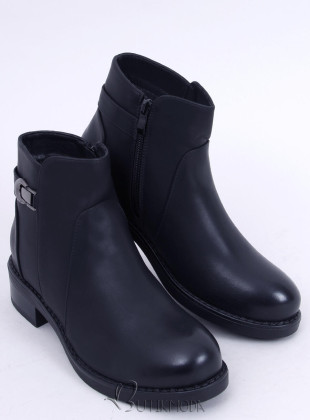 Botine clasice joase negre