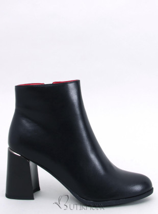 Botine negre cu toc OSLO