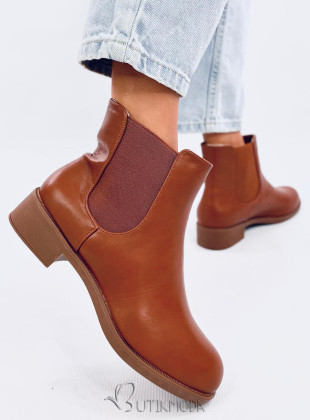 Botine joase maro camel