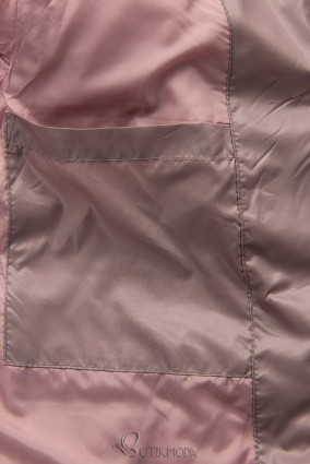 Jachetă lungă de tranziție roz vechi