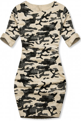 Rochie army casual vanilie