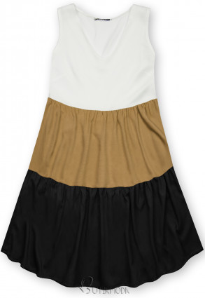 Rochie de vară din viscoză albă/maro/neagră