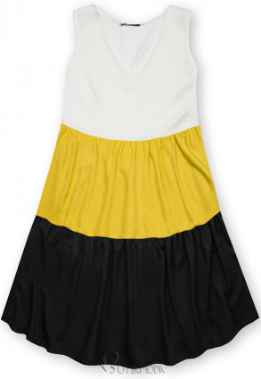 Rochie de vară din viscoză albă/galbenă/neagră