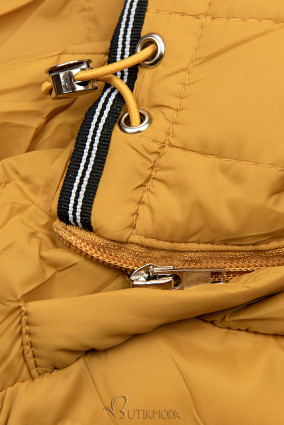 Jachetă de tranziție matlasată galbenă