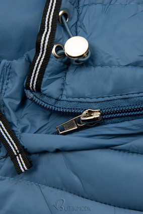 Jachetă de tranziție matlasată albastră