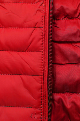 Jachetă de tranziție matlasată roșie