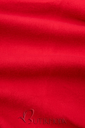 Hanorac roșu cu căptușeală colorată în glugă