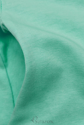 Rochie verde mentă cu aplicație SUMMER