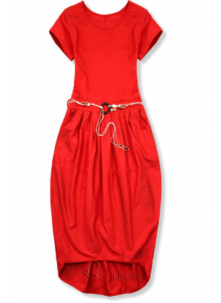 Rochie midi roșie basic
