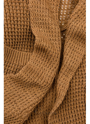 Cardigan tricotat maro