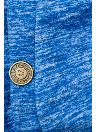 Hanorac albastru cobalt de fleece