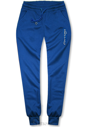 Pantaloni sportivi albastru cobalt