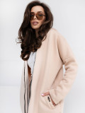 Hanorac lung basic bej Tina RUE PARIS