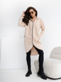 Hanorac lung basic bej Tina RUE PARIS
